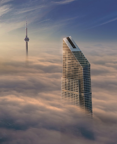 Soaring High Above the Clouds Concord Sky is One of Canada's Tallest  Structures at 299 m